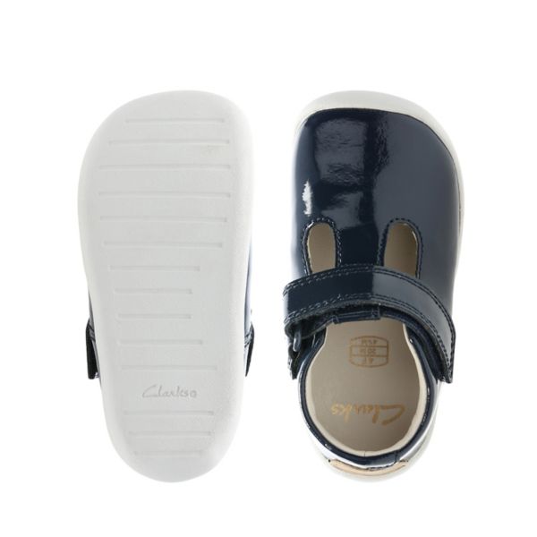 Clarks Girls Roamer Go Toddler Casual Shoes Navy | CA-3045678